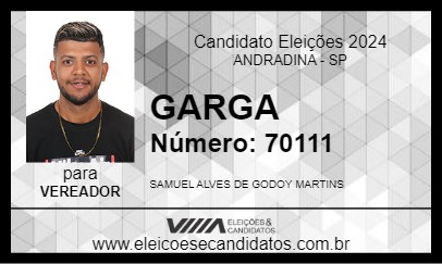 Candidato GARGA 2024 - ANDRADINA - Eleições