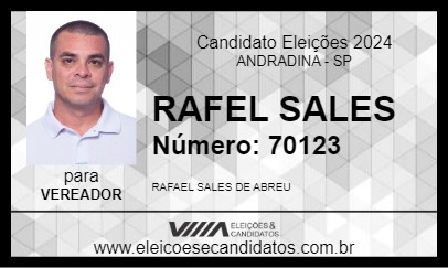 Candidato RAFAEL SALES 2024 - ANDRADINA - Eleições