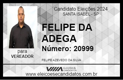 Candidato FELIPE DA ADEGA 2024 - SANTA ISABEL - Eleições