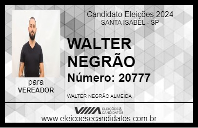 Candidato WALTER NEGRÃO 2024 - SANTA ISABEL - Eleições