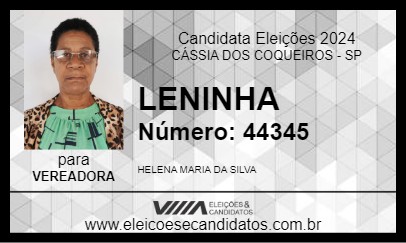 Candidato LENINHA 2024 - CÁSSIA DOS COQUEIROS - Eleições