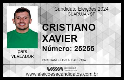 Candidato CRISTIANO XAVIER 2024 - GUARUJÁ - Eleições