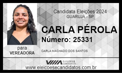 Candidato CARLA PÉROLA 2024 - GUARUJÁ - Eleições