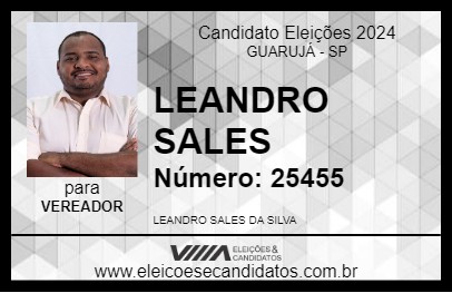 Candidato LEANDRO SALES 2024 - GUARUJÁ - Eleições