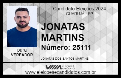 Candidato JONATAS MARTINS 2024 - GUARUJÁ - Eleições