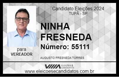 Candidato NINHA FRESNEDA 2024 - TUPÃ - Eleições