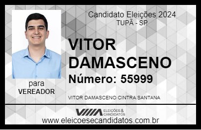 Candidato VITOR DAMASCENO 2024 - TUPÃ - Eleições