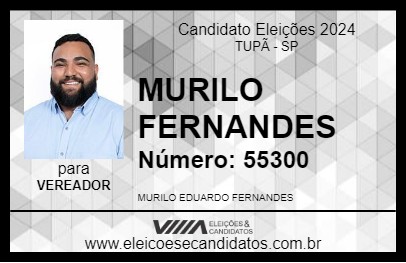 Candidato MURILO FERNANDES 2024 - TUPÃ - Eleições