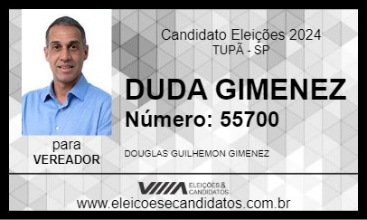 Candidato DUDA GIMENEZ 2024 - TUPÃ - Eleições