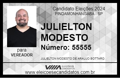 Candidato JULIELTON MODESTO 2024 - PINDAMONHANGABA - Eleições