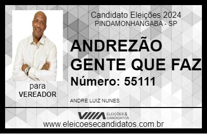 Candidato ANDREZÃO GENTE QUE FAZ 2024 - PINDAMONHANGABA - Eleições