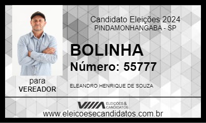 Candidato BOLINHA 2024 - PINDAMONHANGABA - Eleições