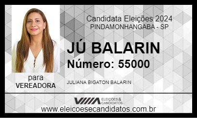 Candidato JÚ BALARIN 2024 - PINDAMONHANGABA - Eleições