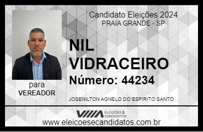 Candidato NIL VIDRACEIRO 2024 - PRAIA GRANDE - Eleições