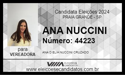 Candidato ANA NUCCINI 2024 - PRAIA GRANDE - Eleições