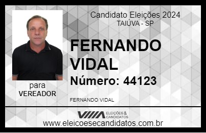 Candidato FERNANDO VIDAL 2024 - TAIÚVA - Eleições