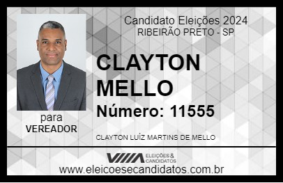 Candidato CLAYTON MELLO 2024 - RIBEIRÃO PRETO - Eleições