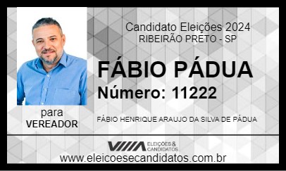 Candidato FÁBIO PÁDUA 2024 - RIBEIRÃO PRETO - Eleições