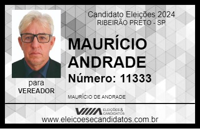 Candidato MAURÍCIO ANDRADE 2024 - RIBEIRÃO PRETO - Eleições