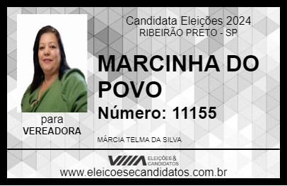 Candidato MARCINHA DO POVO 2024 - RIBEIRÃO PRETO - Eleições