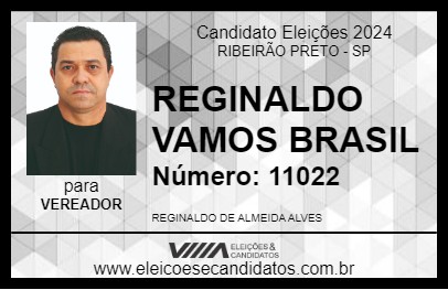 Candidato REGINALDO ALVES 2024 - RIBEIRÃO PRETO - Eleições