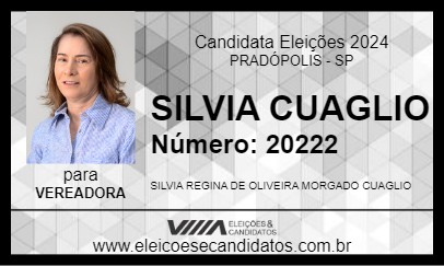 Candidato SILVIA CUAGLIO 2024 - PRADÓPOLIS - Eleições