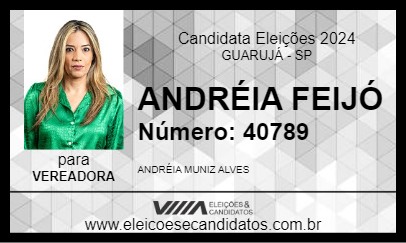 Candidato ANDRÉIA FEIJÓ 2024 - GUARUJÁ - Eleições