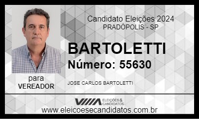 Candidato BARTOLETTI 2024 - PRADÓPOLIS - Eleições