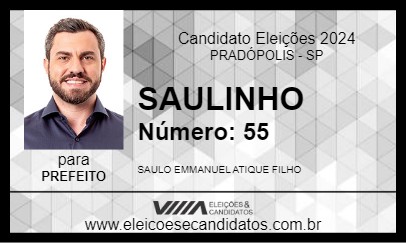 Candidato SAULINHO 2024 - PRADÓPOLIS - Eleições