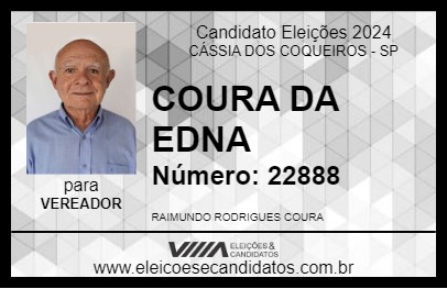 Candidato COURA DA EDNA 2024 - CÁSSIA DOS COQUEIROS - Eleições