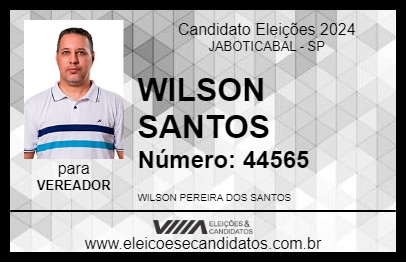 Candidato WILSON SANTOS 2024 - JABOTICABAL - Eleições