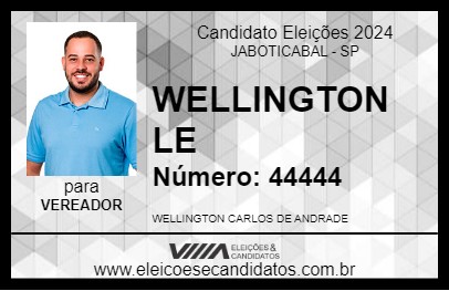 Candidato WELLINGTON LE 2024 - JABOTICABAL - Eleições