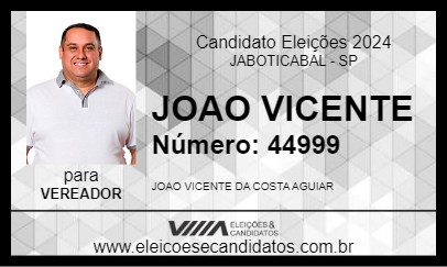 Candidato JOAO VICENTE 2024 - JABOTICABAL - Eleições