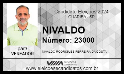 Candidato NIVALDO 2024 - GUARIBA - Eleições