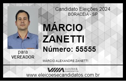 Candidato MÁRCIO ZANETTI 2024 - BORACÉIA - Eleições