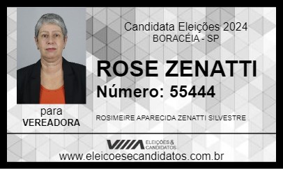 Candidato ROSE ZENATTI 2024 - BORACÉIA - Eleições