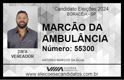 Candidato MARCÃO DA AMBULÂNCIA 2024 - BORACÉIA - Eleições