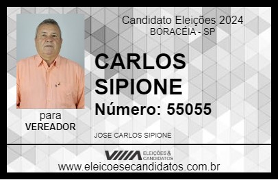 Candidato CARLOS SIPIONE 2024 - BORACÉIA - Eleições