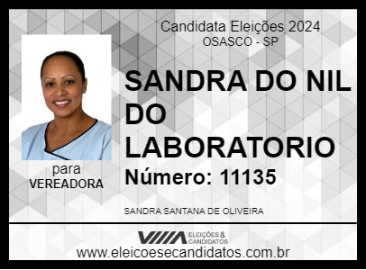 Candidato SANDRA DO NIL DO LABORATORIO 2024 - OSASCO - Eleições