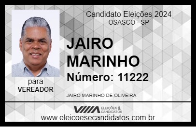 Candidato JAIRO MARINHO 2024 - OSASCO - Eleições