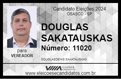 Candidato DOUGLAS SAKATAUSKAS 2024 - OSASCO - Eleições