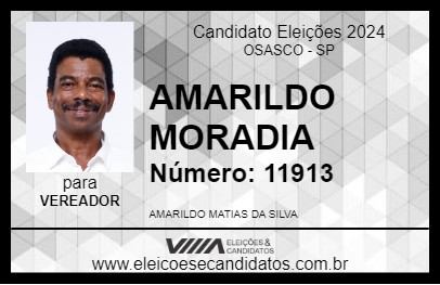 Candidato AMARILDO MORADIA 2024 - OSASCO - Eleições