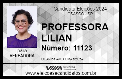 Candidato PROFESSORA LILIAN 2024 - OSASCO - Eleições