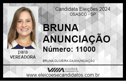 Candidato BRUNA ANUNCIAÇÃO 2024 - OSASCO - Eleições