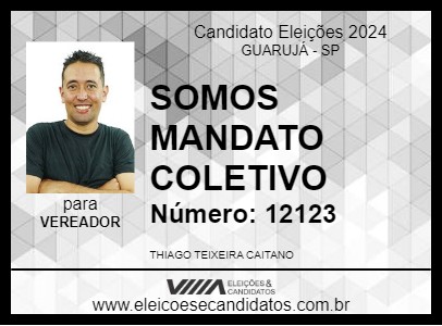 Candidato TH DO SOMOS MANDATO COLETIVO 2024 - GUARUJÁ - Eleições