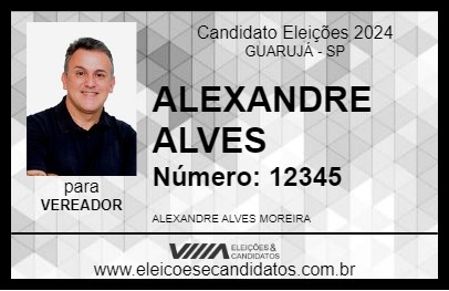 Candidato ALEXANDRE ALVES 2024 - GUARUJÁ - Eleições