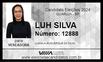 Candidato LUH SILVA 2024 - GUARUJÁ - Eleições