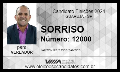 Candidato SORRISO 2024 - GUARUJÁ - Eleições