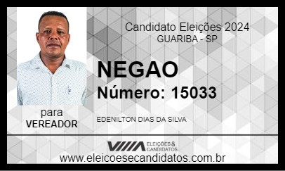 Candidato NEGAO 2024 - GUARIBA - Eleições