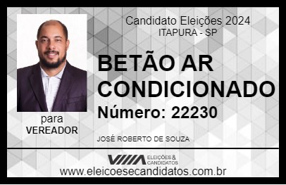 Candidato BETÃO AR CONDICIONADO 2024 - ITAPURA - Eleições